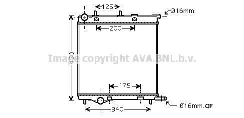 Radiateur moteur (Radiateur de refroidissement) AVA Deutschland GmbH PE2289