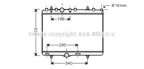 Radiateur moteur (Radiateur de refroidissement) AVA Deutschland GmbH ref. PE2290