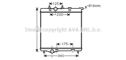 Radiateur moteur (Radiateur de refroidissement) AVA Deutschland GmbH PE2298