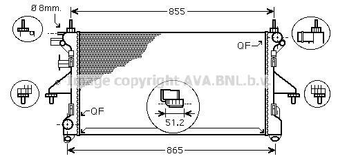 Radiateur moteur (Radiateur de refroidissement) AVA Deutschland GmbH PE2308