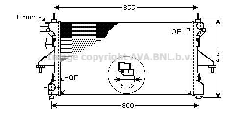 Radiateur moteur (Radiateur de refroidissement) AVA Deutschland GmbH PE2309