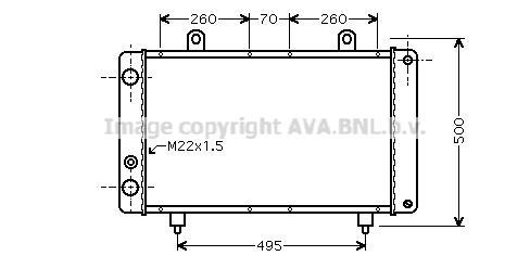 Radiateur moteur (Radiateur de refroidissement) AVA Deutschland GmbH PE2319