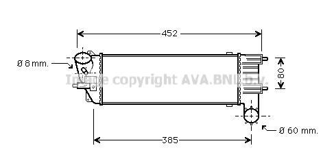 Intercooler, échangeur (Refroidisseur d'air) AVA Deutschland GmbH PE4204