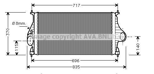 Intercooler, échangeur (Refroidisseur d'air) AVA Deutschland GmbH PE4273