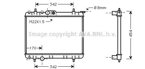 Radiateur moteur (Radiateur de refroidissement) AVA Deutschland GmbH ref. PEA2189