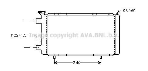 Radiateur moteur (Radiateur de refroidissement) AVA Deutschland GmbH RT2022