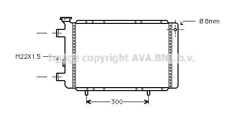 Radiateur moteur (Radiateur de refroidissement) AVA Deutschland GmbH RT2026