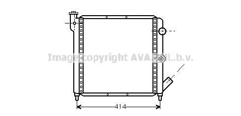 Radiateur moteur (Radiateur de refroidissement) AVA Deutschland GmbH RT2063