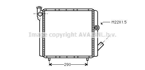 Radiateur moteur (Radiateur de refroidissement) AVA Deutschland GmbH RT2070