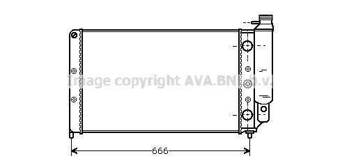 Radiateur moteur (Radiateur de refroidissement) AVA Deutschland GmbH RT2077