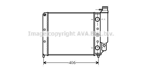Radiateur moteur (Radiateur de refroidissement) AVA Deutschland GmbH RT2078