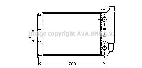 Radiateur moteur (Radiateur de refroidissement) AVA Deutschland GmbH RT2105