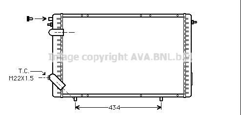 Radiateur moteur (Radiateur de refroidissement) AVA Deutschland GmbH RT2126