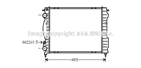 Radiateur moteur (Radiateur de refroidissement) AVA Deutschland GmbH RT2129