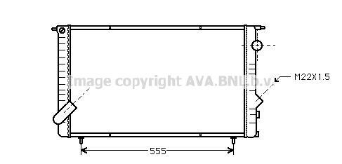 Radiateur moteur (Radiateur de refroidissement) AVA Deutschland GmbH RT2134