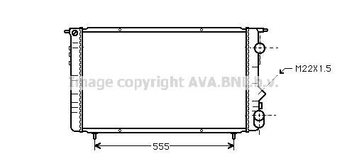 Radiateur moteur (Radiateur de refroidissement) AVA Deutschland GmbH RT2150