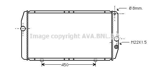 Radiateur moteur (Radiateur de refroidissement) AVA Deutschland GmbH RT2153