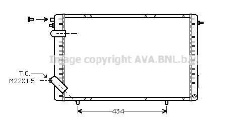 Radiateur moteur (Radiateur de refroidissement) AVA Deutschland GmbH RT2172