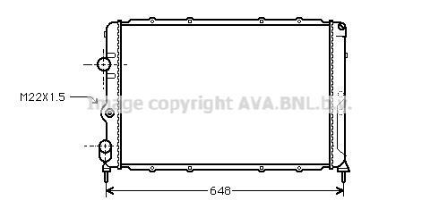 Radiateur moteur (Radiateur de refroidissement) AVA Deutschland GmbH RT2199