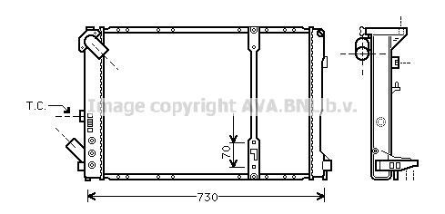 Radiateur moteur (Radiateur de refroidissement) AVA Deutschland GmbH RT2208
