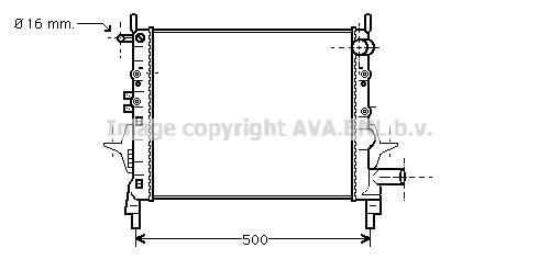Radiateur moteur (Radiateur de refroidissement) AVA Deutschland GmbH RT2217