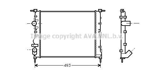 Radiateur moteur (Radiateur de refroidissement) AVA Deutschland GmbH RT2218