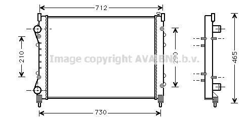 Radiateur moteur (Radiateur de refroidissement) AVA Deutschland GmbH RT2233