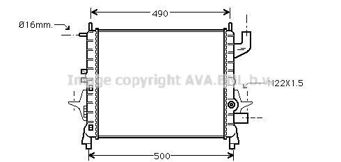 Radiateur moteur (Radiateur de refroidissement) AVA Deutschland GmbH RT2262