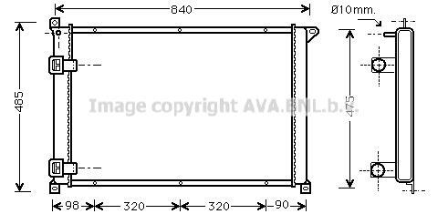 Radiateur moteur (Radiateur de refroidissement) AVA Deutschland GmbH ref. RT2265