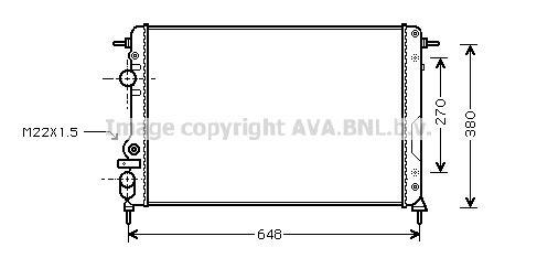 Radiateur moteur (Radiateur de refroidissement) AVA Deutschland GmbH RT2266