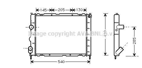 Radiateur moteur (Radiateur de refroidissement) AVA Deutschland GmbH RT2267