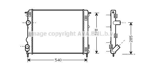 Radiateur moteur (Radiateur de refroidissement) AVA Deutschland GmbH RT2270