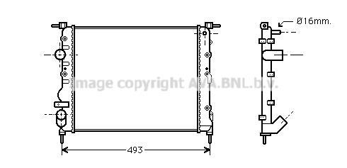 Radiateur moteur (Radiateur de refroidissement) AVA Deutschland GmbH RT2271