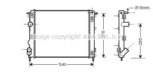 Radiateur moteur (Radiateur de refroidissement) AVA Deutschland GmbH RT2272