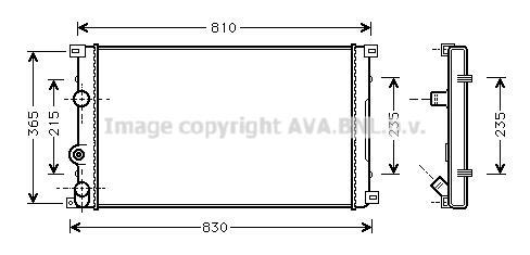 Radiateur moteur (Radiateur de refroidissement) AVA Deutschland GmbH RT2276