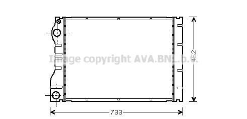 Radiateur moteur (Radiateur de refroidissement) AVA Deutschland GmbH RT2293