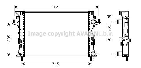 Radiateur moteur (Radiateur de refroidissement) AVA Deutschland GmbH RT2300