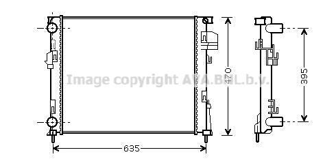Radiateur moteur (Radiateur de refroidissement) AVA Deutschland GmbH ref. RT2303