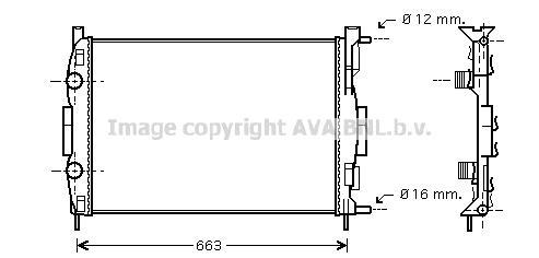 Radiateur moteur (Radiateur de refroidissement) AVA Deutschland GmbH RT2308