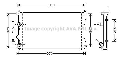 Radiateur moteur (Radiateur de refroidissement) AVA Deutschland GmbH RT2322