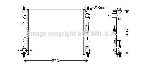 Radiateur moteur (Radiateur de refroidissement) AVA Deutschland GmbH RT2374