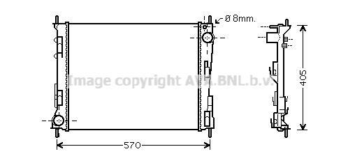 Radiateur moteur (Radiateur de refroidissement) AVA Deutschland GmbH RT2375