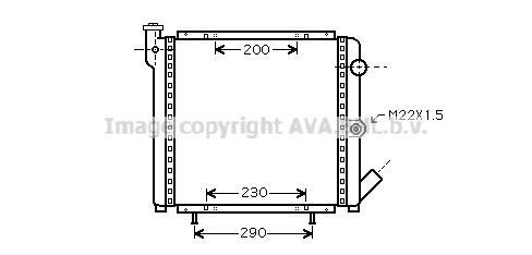 Radiateur moteur (Radiateur de refroidissement) AVA Deutschland GmbH RT2377