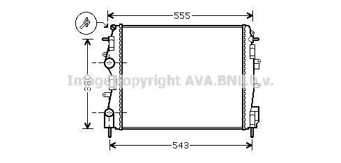 Radiateur moteur (Radiateur de refroidissement) AVA Deutschland GmbH RT2399