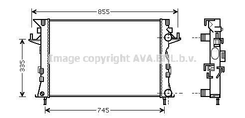 Radiateur moteur (Radiateur de refroidissement) AVA Deutschland GmbH RT2438