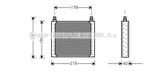 Radiateur d'huile moteur (Refroidisseur d'huile moteur) AVA Deutschland GmbH RT3146