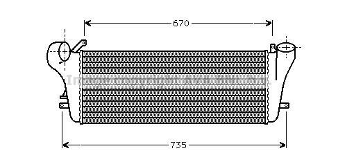 Intercooler, échangeur (Refroidisseur d'air) AVA Deutschland GmbH RT4223