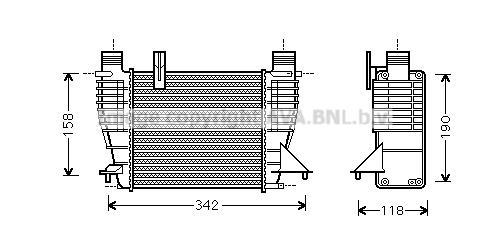 Intercooler, échangeur (Refroidisseur d'air) AVA Deutschland GmbH RT4338