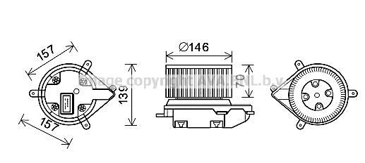 Ventilateur de refroidissement du moteur (Motoventilateur) AVA Deutschland GmbH RT7514