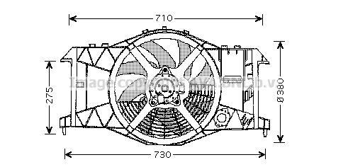 Ventilateur de refroidissement du moteur (Motoventilateur) AVA Deutschland GmbH RT7533
